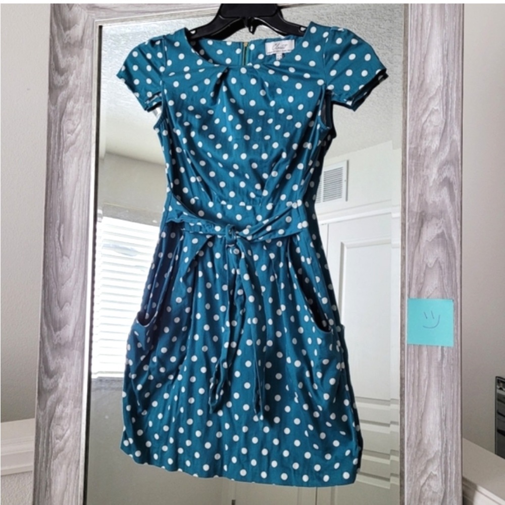 Polka Dot Teal Dress